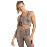 Women's Snake Foil Print Sports Bra