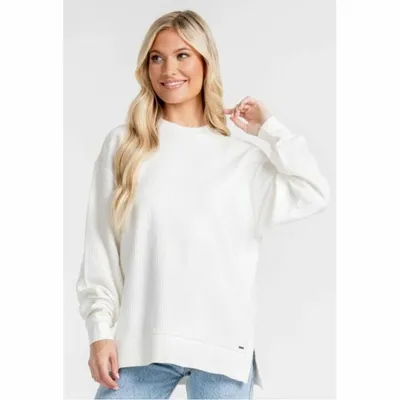 Women's Split Hem Cord Sweatshirt