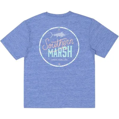 Youth Fieldtec Heathered Performance Tee - Marlin Time