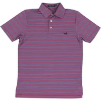 Youth Bermuda Performance Polo - Naples Stripe