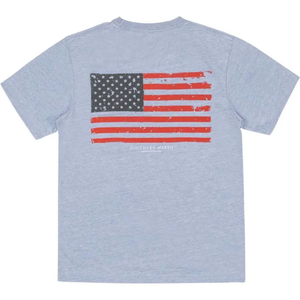 Youth Seawash Short Sleeve Tee - Vintage Flag