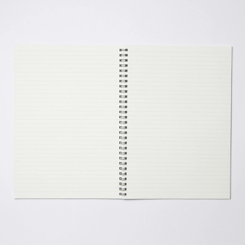 Dark Grey Double Ring Lined Notebook
