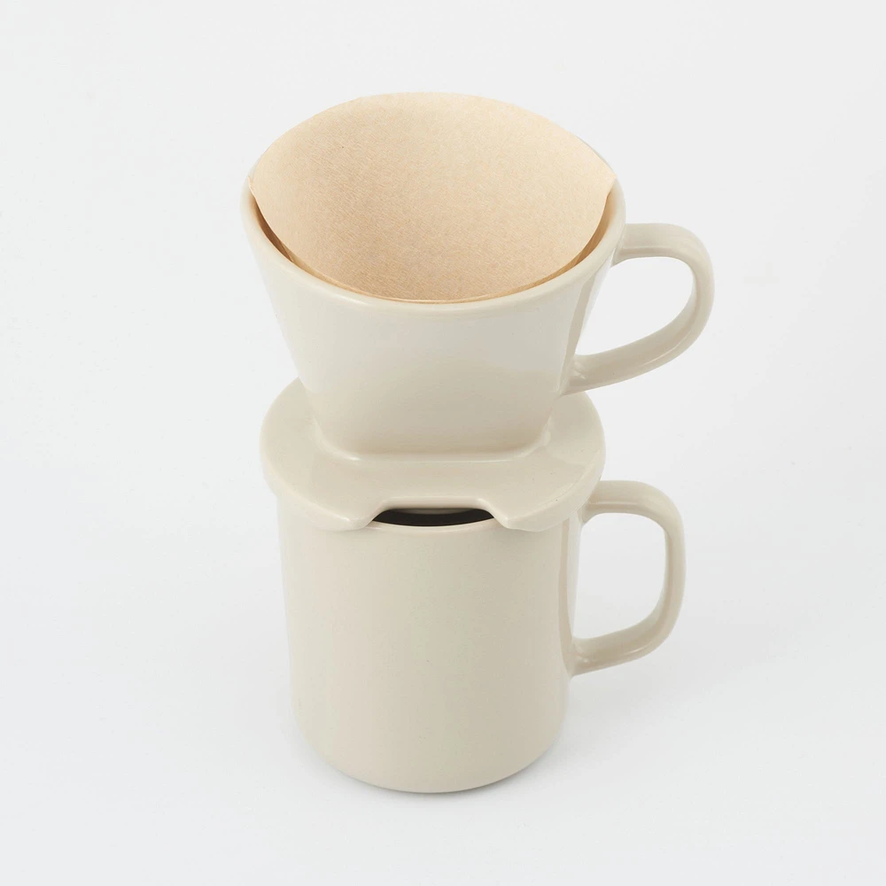 Stoneware Coffee Dripper - Grey Beige