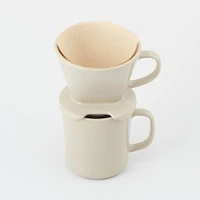 Stoneware Coffee Dripper - Grey Beige