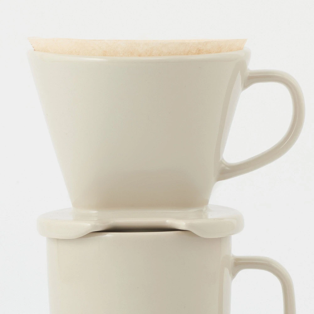 Stoneware Coffee Dripper - Grey Beige