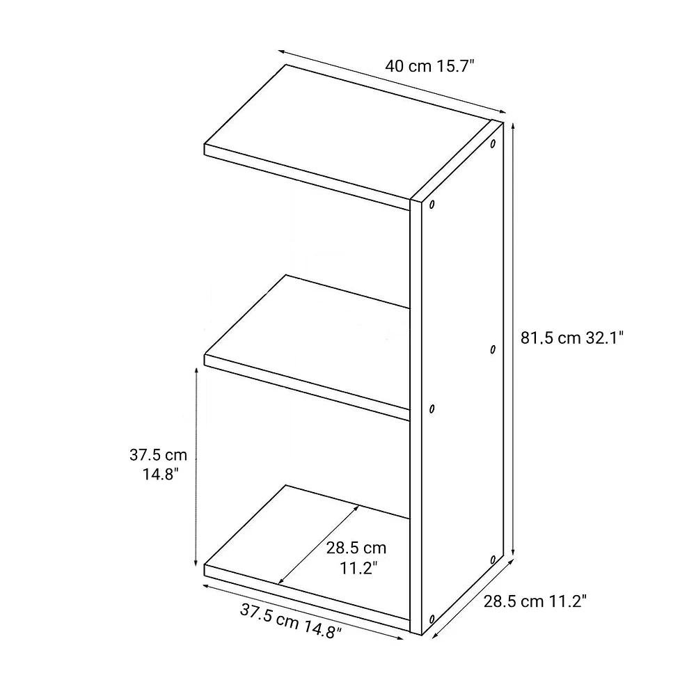 Additional Stacking Shelf - Oak - 2 Tiers