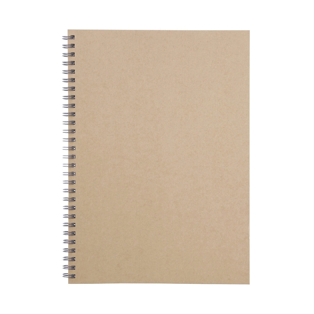 Wirebound Notebook Plain Beige