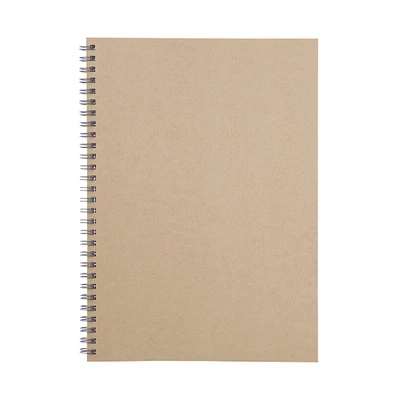 Wirebound Notebook Plain Beige