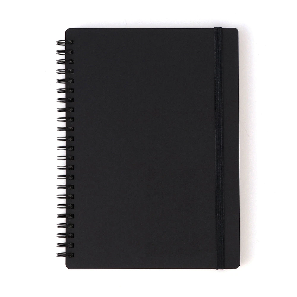 Double Ring Lined Notebook with Strap