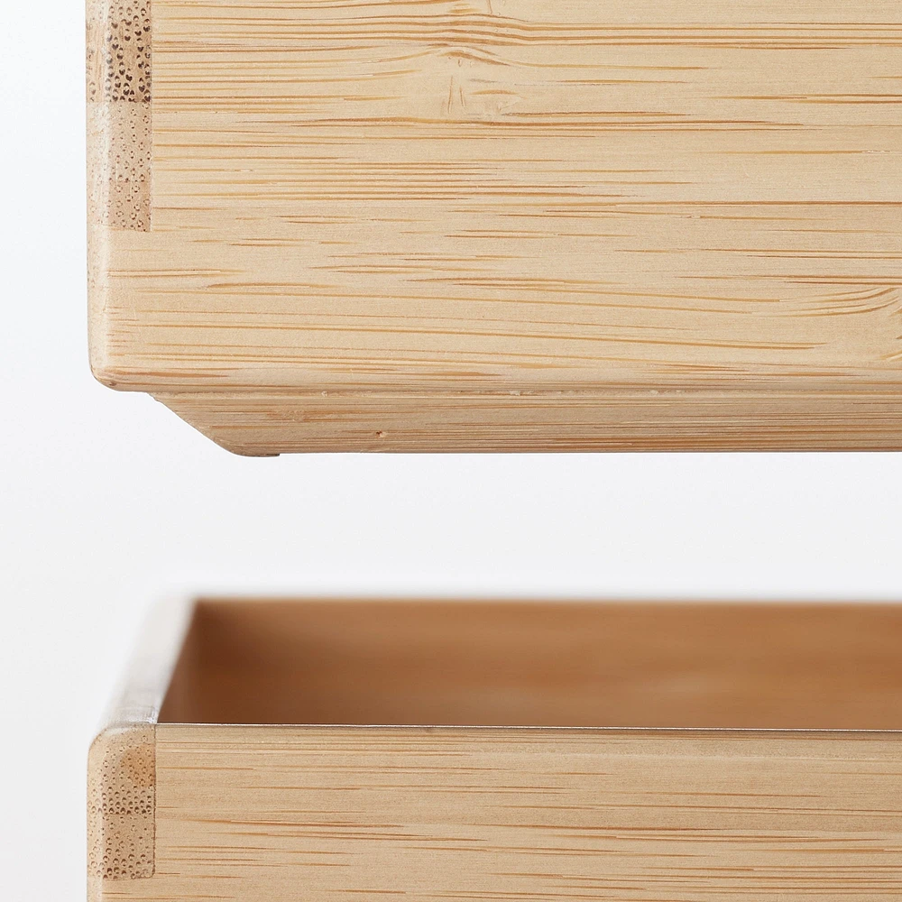 Stackable Bamboo Box - Half - Small W26 x D18.5 x H8.5 cm