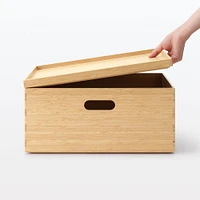 Stackable Bamboo Box Lid W37 x D26 x H2.5 cm