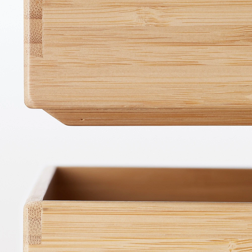 Stackable Bamboo Box - Small W37 x D26 x H8.5 cm