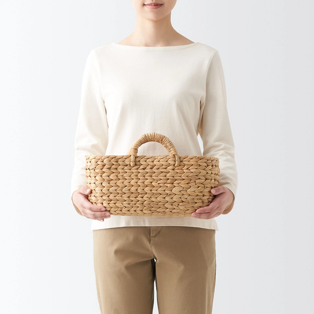 Water Hyacinth Basket - Oval - Small W37 x D18.5 x H16 cm