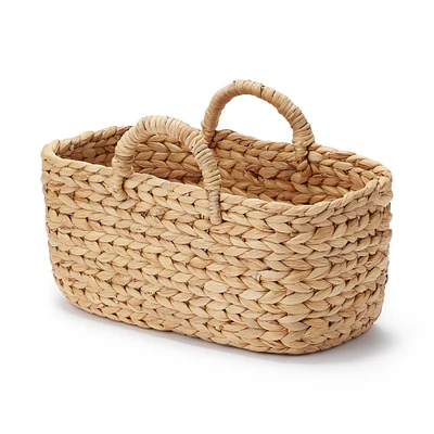 Water Hyacinth Basket - Oval - Small W37 x D18.5 x H16 cm