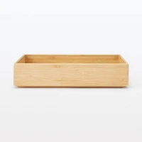 Stackable Bamboo Organiser Box - Medium W17 x D26 x H5.5 cm