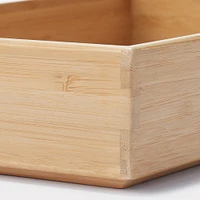 Stackable Bamboo Organiser Box - Medium W17 x D26 x H5.5 cm
