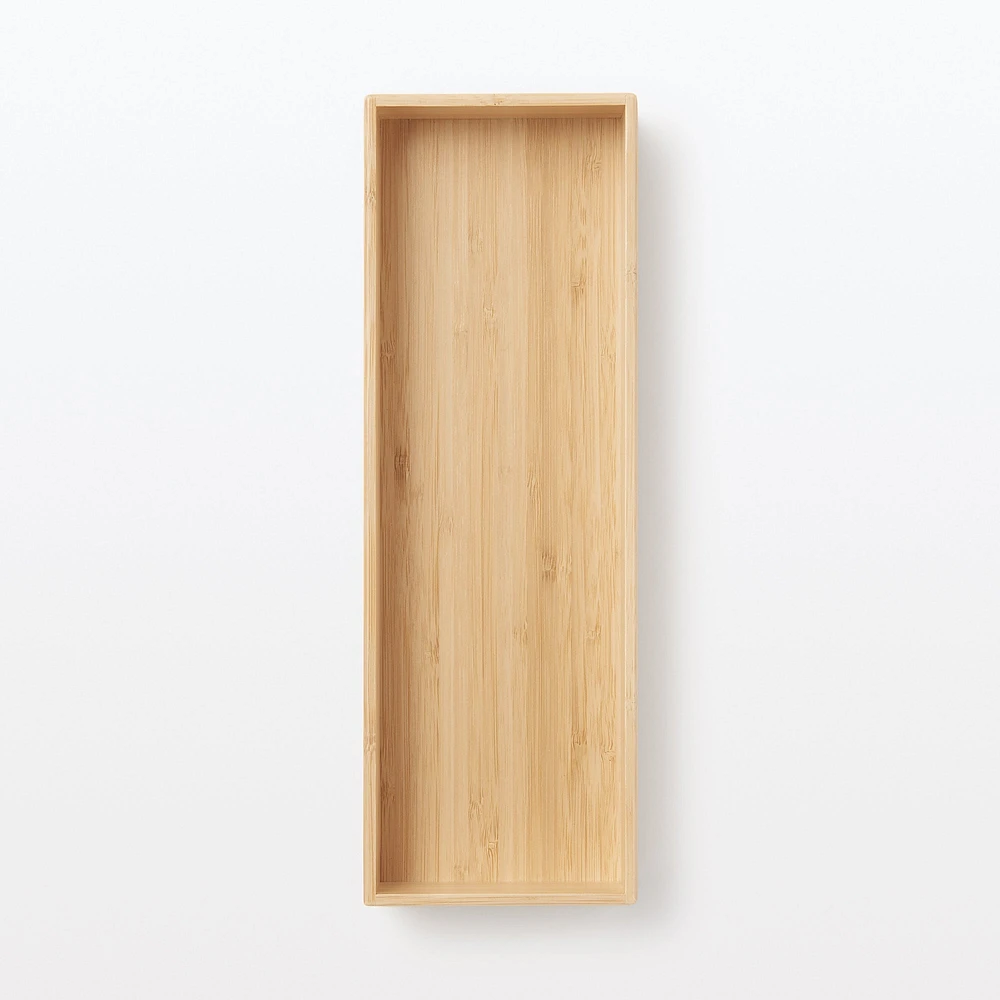 Stackable Bamboo Organiser Box - Large W11.5 x D34 x H5.5 cm