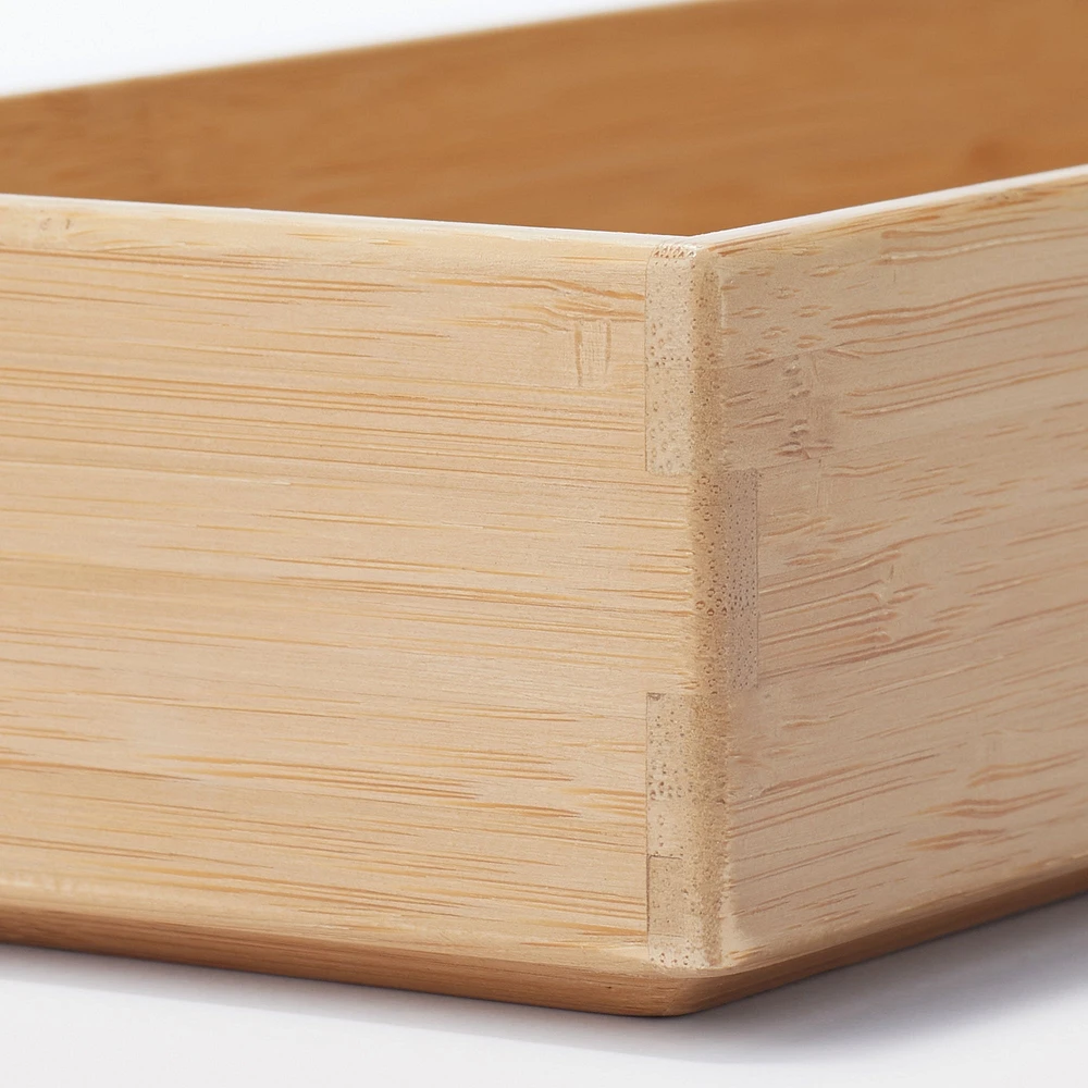 Stackable Bamboo Organiser Box - Large W11.5 x D34 x H5.5 cm