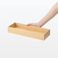 Stackable Bamboo Organiser Box - Large W11.5 x D34 x H5.5 cm