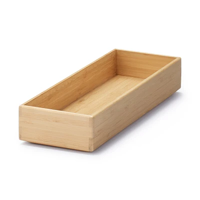 Stackable Bamboo Organiser Box - Large W11.5 x D34 x H5.5 cm