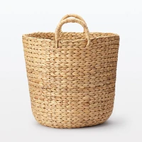 Water Hyacinth Basket with Handles - Round - Large Dia. 45 x H40 cm