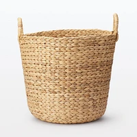 Water Hyacinth Basket with Handles - Round - Large Dia. 45 x H40 cm