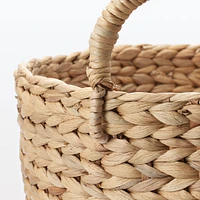 Water Hyacinth Basket with Handles - Round - Large Dia. 45 x H40 cm