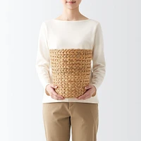 Water Hyacinth Basket - Round - Deep Dia. 26 x H30 cm