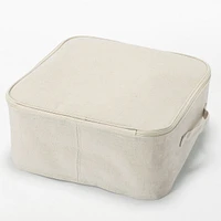 Polyester Linen Soft Box - Square With Lid Small