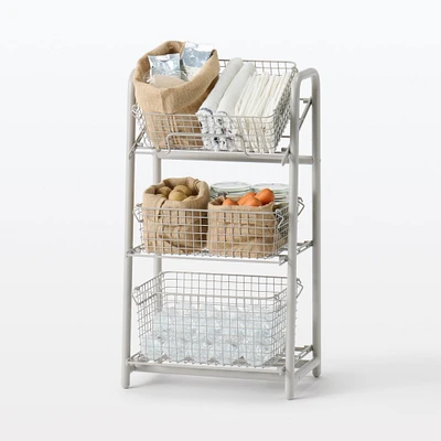 Steel Pipe Storage Rack - Warm Grey