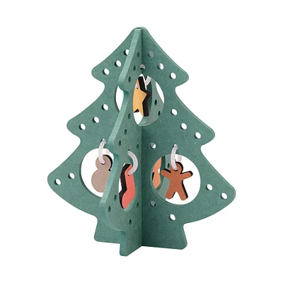 Colour MDF Christmas Tree - Green - Small