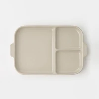 Stoneware Divided Plate - Grey Beige