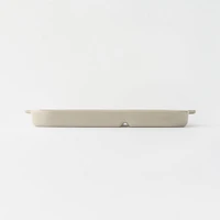 Stoneware Divided Plate - Grey Beige