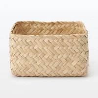 Seagrass Organiser Herringbone Rectangular Basket - Small (W12.5 x D15 x H7 cm)