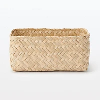 Seagrass Organiser Herringbone Rectangular Basket - Small (W12.5 x D15 x H7 cm)