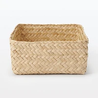 Seagrass Organiser Herringbone Rectangular Basket - Medium (W15 x D25 x H7 cm)