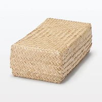 Seagrass Organiser Herringbone Rectangular Basket - Medium (W15 x D25 x H7 cm)