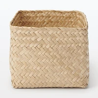 Seagrass Organiser Herringbone Rectangular Basket - Large (W15 x D25 x H12 cm)
