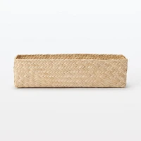 Seagrass Organiser Herringbone Rectangular Half Basket - Medium (W7.5 x D25 x H7 cm)