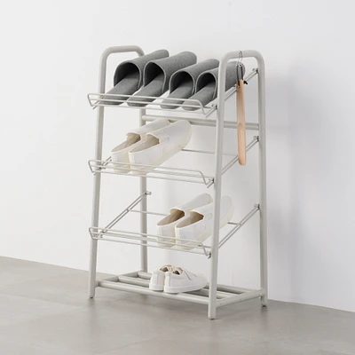 Steel Pipe Shoe Rack - Warm Grey