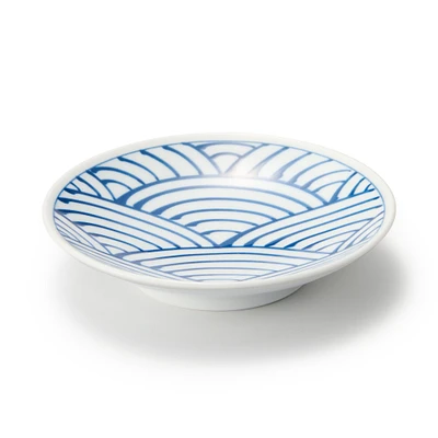 Hasami Ware Small Plate - Large Wave Pattern