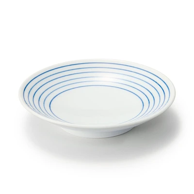 Hasami Ware Small Plate - Horizontal Stripes Pattern