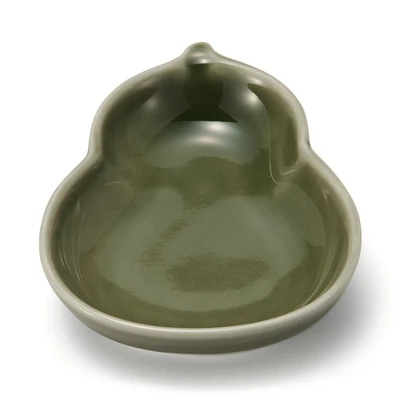 Hasami Ware Lucky Small Plate - Gourd - Pine Green