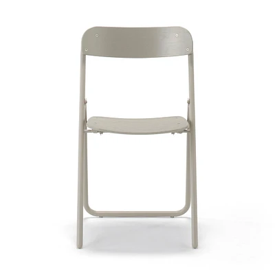 Steel Pipe Folding Chair with Wooden Seat