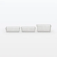 Steel Pipe Storage Rack Basket Set - Warm Grey