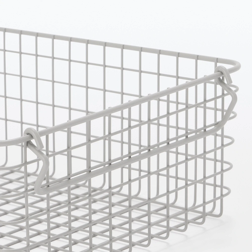 Steel Pipe Storage Rack Basket Set - Warm Grey