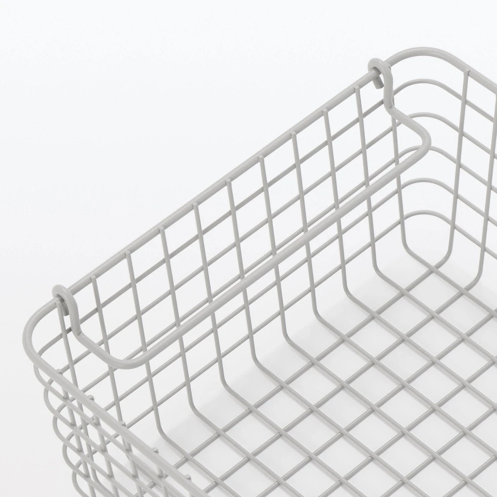 Steel Pipe Storage Rack Basket Set - Warm Grey
