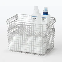 Steel Pipe Storage Rack Basket Set - Warm Grey
