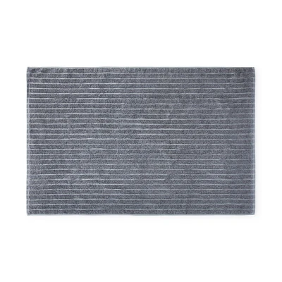 Cotton Linen Bath Mat - W60 x L90 cm - Charcoal Grey