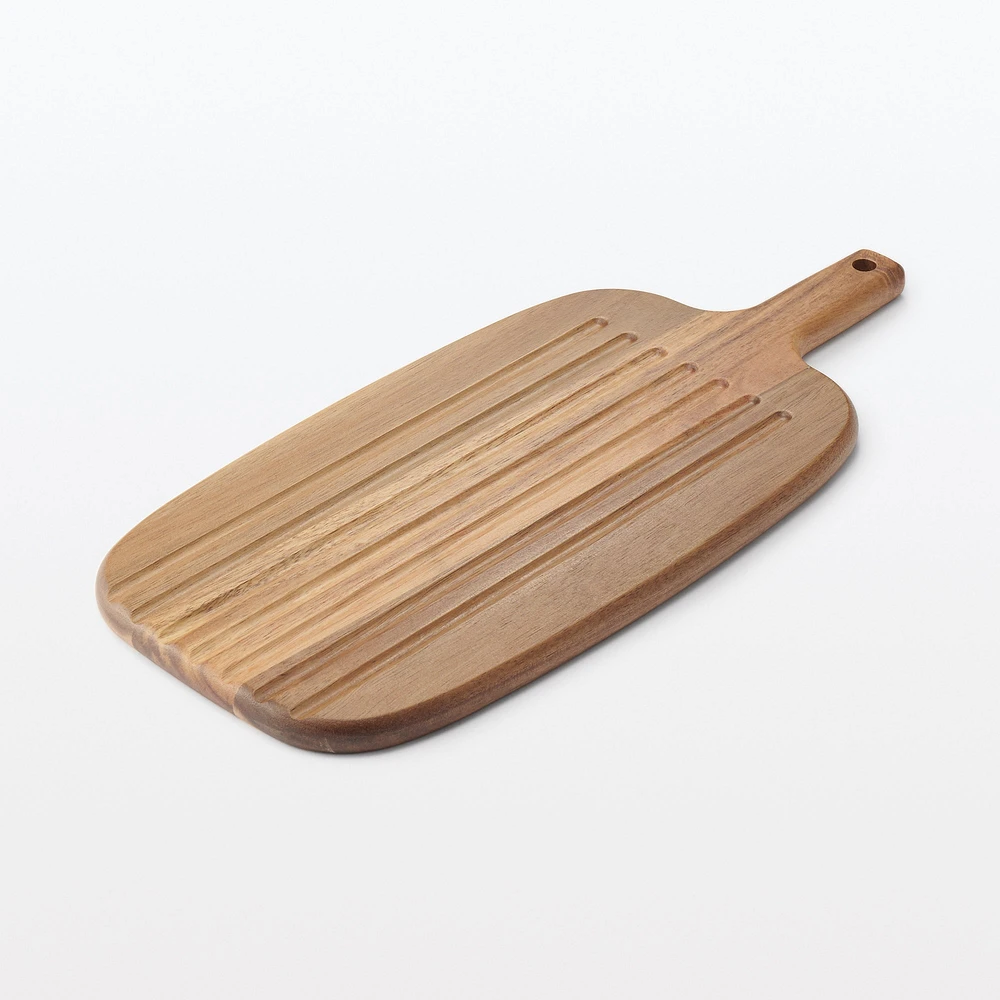 Acacia Double-Sided Cutting Board with Handle